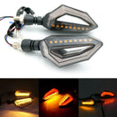 2x Motorcycle 18LED Amber Turn Signal Indicator Lights 9LED Red Brake La ROA