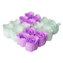16 Pcs Handmade Rose Scented Bath Soap Petals White Purple