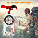 Multi-functional Outdoor Hiking Camping Travel Compass Feet Map Ruler Scale