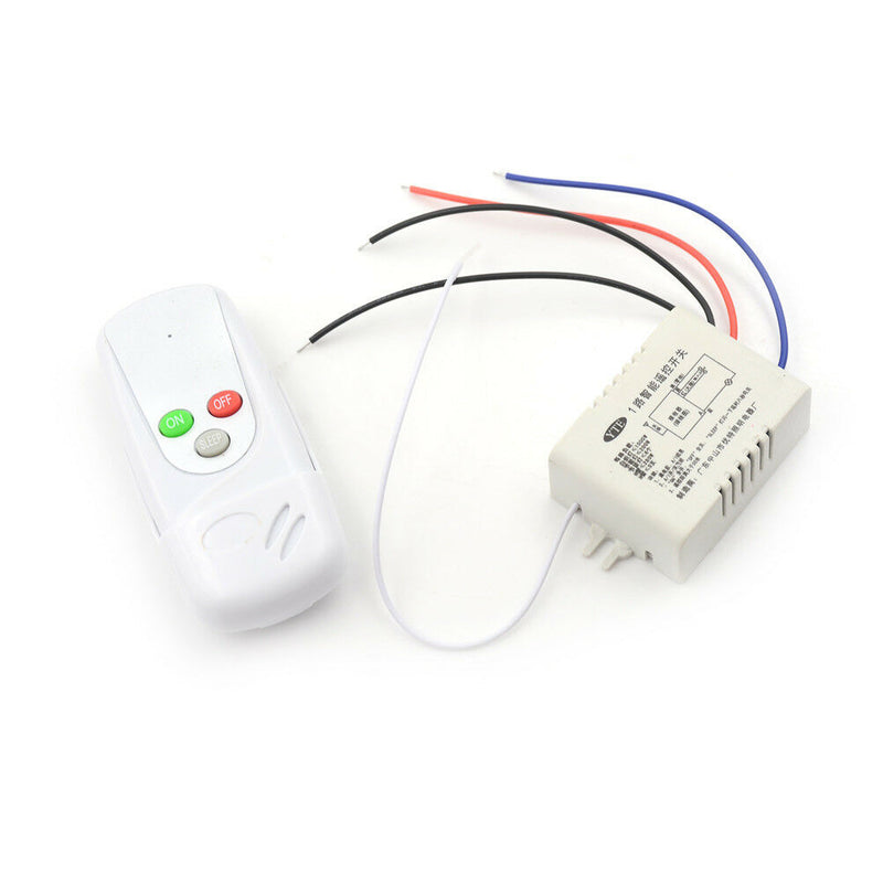 1Way Wireless ON/OFF 220V Anti-interference Light Lamp Remote Control Switch M&