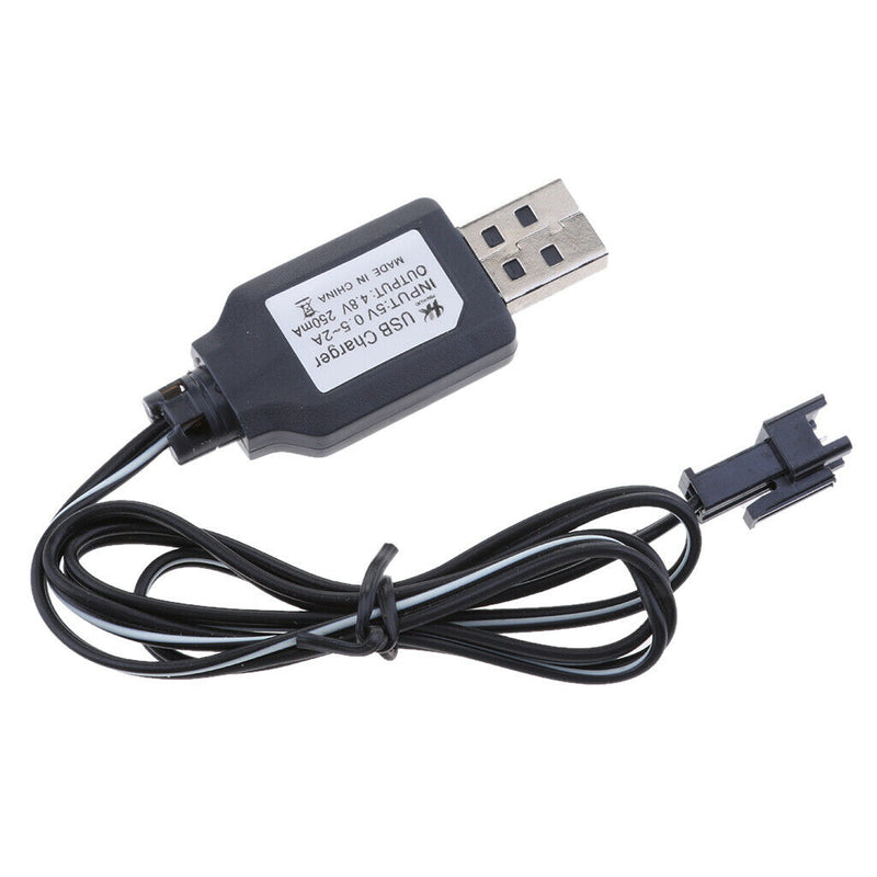 4.8V 250mA USB Charging Cable Ni-Cd Ni-MH SM Plug Adapter for Toys Car