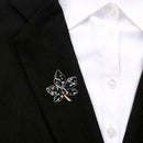 Korean Maple Leaf Pins Brooch Rhinestone Clothes Badge Backpack Accessories