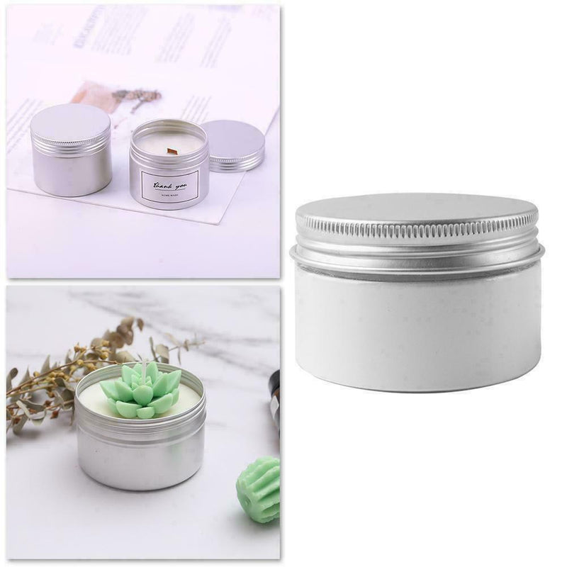 50ml Empty Aluminium Balm cosmetic Tin pot jar containers Packing box R4T7