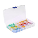 120pcs Car Fuses 5A 10A 15A 20A 25A 30A Amp with Box Clip Assortment Kit