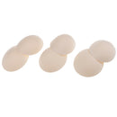 3 Pairs Bra Inserts Round Bra Pads Removable for Sports Bra Beige