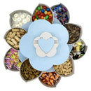 Funny Petal-Shaped Rotating Snack Serving Tray Sectional Candy Nut Box PartyM4X5