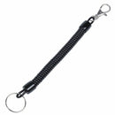 Lobster Clasp Black Spring Stretchy Coil Cord Strap Keychain Key Chain Rope B6X2