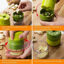 Garlic Press Machine Multifunction Mincer With Storage Container Kitchen Ga