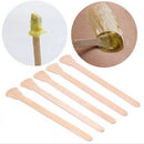 10pcs Wooden Waxing Wax Spatula Tongue Disposable Bamboo Sticks Hair Remova Y1L6