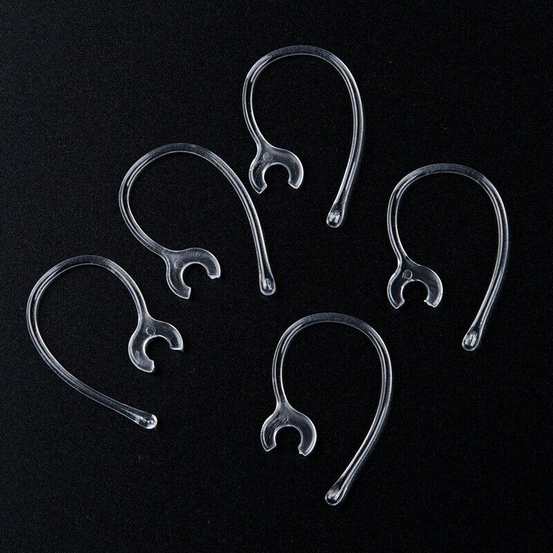 5x Universal Small Clamp Bluetooth Ear Hook Loop Clip Replacement Clear C7U3