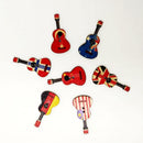 100pcs Novelty Guitar Shape Wood Buttons Handcrafts for Sewing Scrapbooking