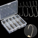 Hot 140pcs 10 Sizes Assorted Sharpened Fishing Hooks Lures Baits With Tack CDM