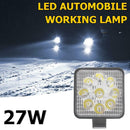Offroad LED Work Light Bar Mini 27W Square Waterproof Spot Beam Driving Fog Lamp