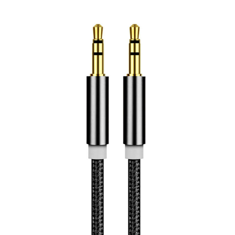 3.5mm Male to Male Braided AUX Cable Audio Line 1m for Car AUX/Headphone/MP3