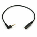 90 degree right angled 3.5mm 4 poles Audio Stereo Male to Female Extension