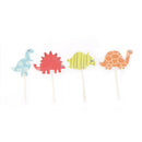 24pcs/set Dinosaur Toppers Picks Cupcake Topper Baby Shower Supplies  JR
