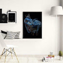 5D DIY Full Drill Diamond Painting Blue Dinosaur Cross Stitch Embroidery