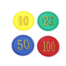 Poker Game Tokens, 160 Pack of Plastic Value Chips, 36mm Counting Markers for