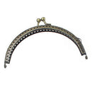 5X(1PC Metal Frame Kiss Clasp Arch For Purse Bag Bronze 12.6cm x 7.7cm Y6U2)