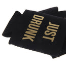 1 Pair Coolers Beer Sleeve Neoprene Holder DRINK IN LOVE JUST DRINK