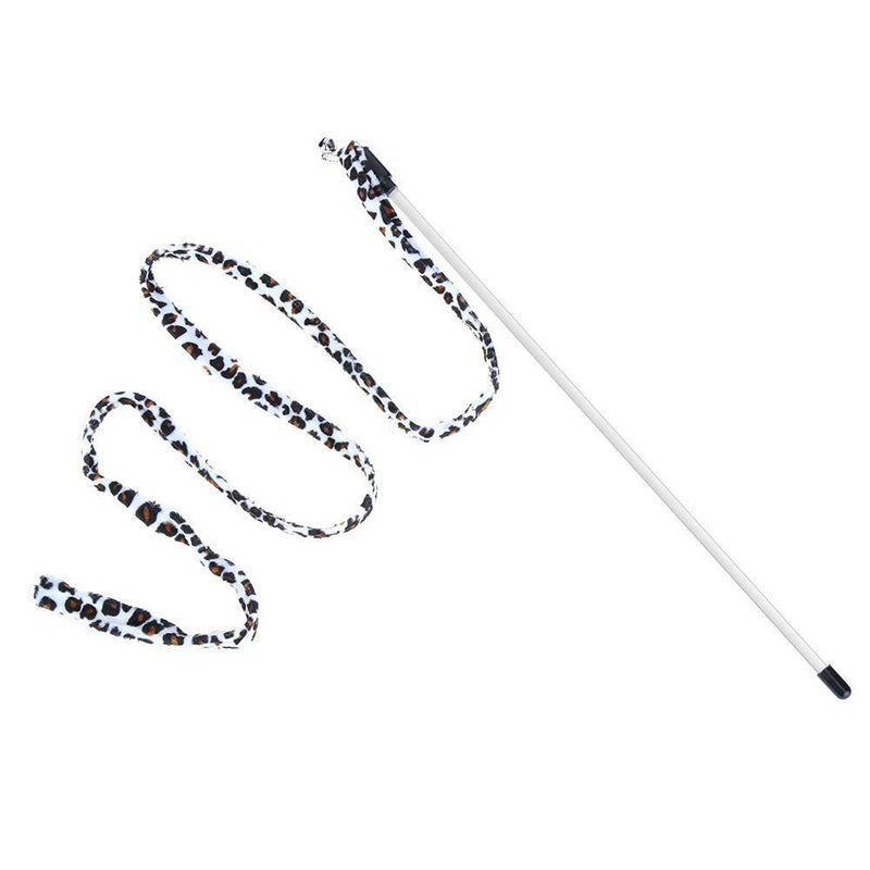 Funny White Leopard Stripes Cat Stick Kitten Rod Teaser Wand Pet Cat Toys