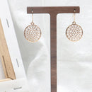 Minimalist Golden Round Dangle Earrings Women'S Fashion Party Anniversary E
