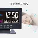 Alarm Clock Digital LED Backlight Time Date Display Snooze Thermometer Calendar