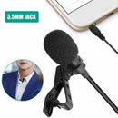 3.5mm Jack Clip-on Lapel Mini Lavalier Microphone Mic For Smart Cell Phone
