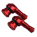 1 Pair Motorcycle Wheel Tire Valves Stem Cap Air Tire Cover 90 Degree 17mm CNC