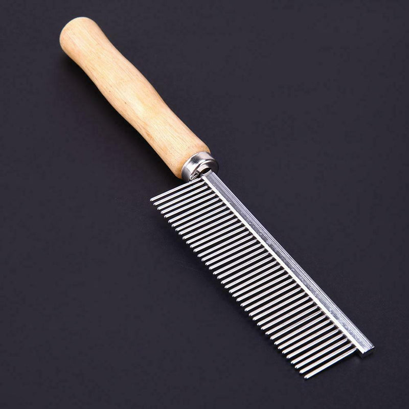 Stainless Steel Pet Comb for Dog Cat Hair Removal Single Row Straight Comb A