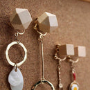 18pcs Geometric Wood Decorative Push Pins, Wood Head and Steel Needle Point