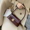 Classic Women Handbag Leather Retro Shoulder Bag Shopping Tote (Dark Brown) A#S