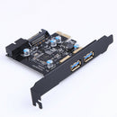 PCI-E to USB 3.0 2 Port PCI Express Expansion Card 19-Pin Power Connector