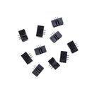 10PCS DC3-6P 2.54mm 2x3 Pin Straight Male Shrouded header IDC Socket MO