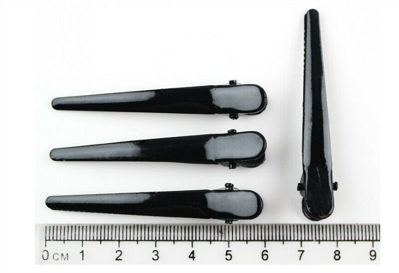 6cm 10 Pieces Plain Single Prong Alligator Teeth Pinch Clips for Hair Bows A Cy