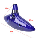 12Hole Ocarina Ceramic Alto C of Ocarina Flute Blue Ocarina Musical Instrumen BX