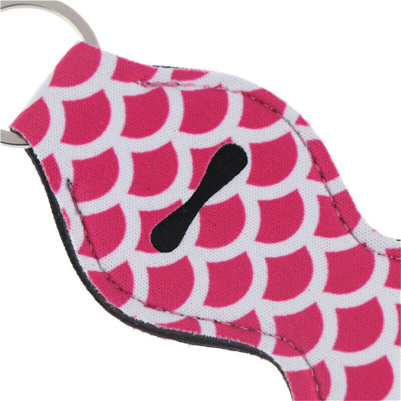 Mermaid Tail Girl Lipstick Keychains Neoprene Chapstick Cover Holder Sleeve G Nw