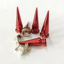 10 Sets Copper Cone Screw Stud Leathercraft Rivet Bullets Spike Decor Red