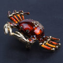 Cute Crabs Brooch Animal Corsage Pins Women Shirt Coat Clips Brooches Cloth