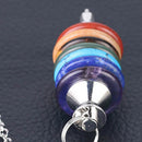 Natural Stone Crystal Pendulum Healing Chakra Wicca Dowsing Reiki Penda BGN
