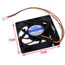 1Pc 7015 70MM 70*70*15 Cooling Fan 12V 0.4A 3Pin Cooler Heatsink Mini FanJ Kw