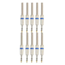 10pcs 6.35mm Stereo Amplifier Microphone Plug Jack Stereo Audio Connector