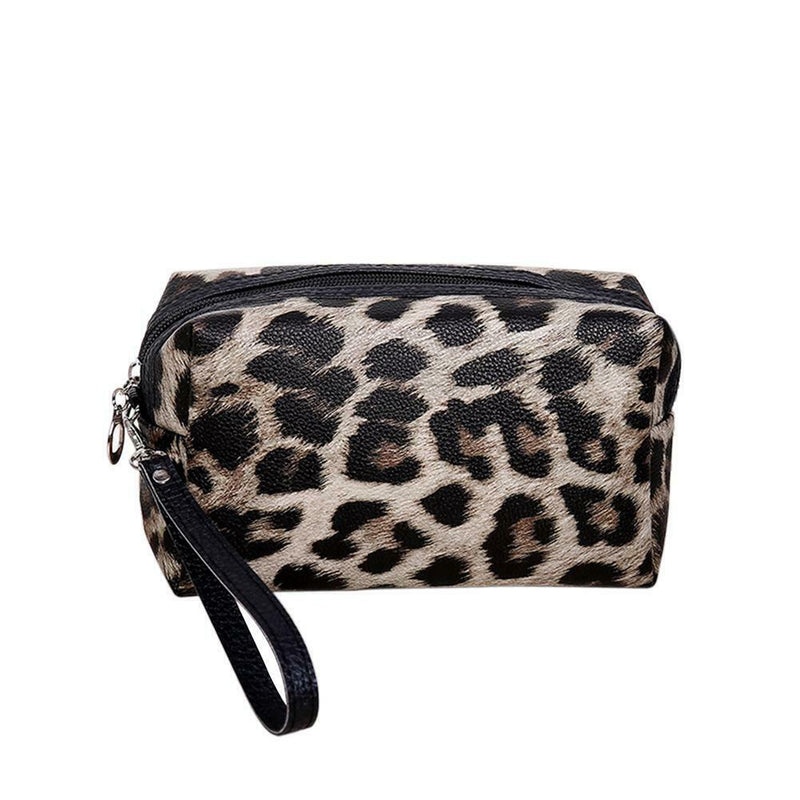 Portable Leopard Cosmetic Storage Bag Women Makeup Wash Organizer (Style 1) A