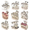 Style New Crystal Flower Mini Hair Claw Clamp Hair Clip Hair Pin MO