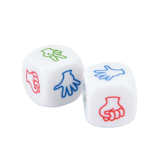 2Pcs Finger Guessing Game Dice Toys Scissors Stone Family Party Board Game Hh SP