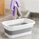 Foldable Mop Bucket Collapsible Portable Wash Basin Dishpan with Handle for