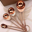 Copper Stainless Steel Measuring Cups and Spoons Set 8 of SH O6F8