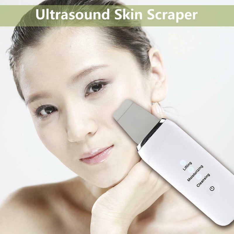 3 Modes USB Rechargeable Ultrasonic Facial Skin Scrubber Cleaning Device