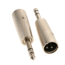 Lovoski 2 Pieces 6.35mm Mono Male Plug to 3 Pin XLR Male Audio Connectors