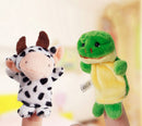 10Pcs Animal Finger Puppet Soft Plush Baby Educational Hand Cartoon Toys- MO